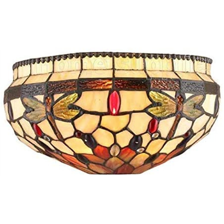 URBNLIVING Wall Lights For Living Room, Wall Lamps Stained Glass